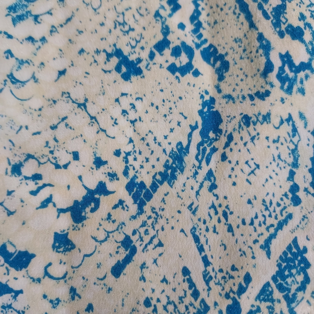 Equipment Connery turquoise silk snake print dress M - Picture 8 of 12